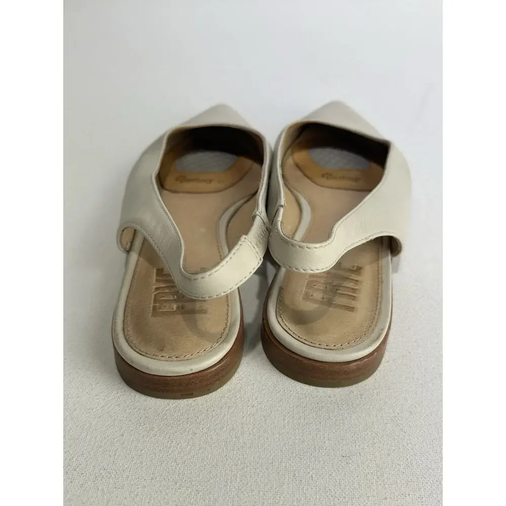 Frye Kenzie Ivory Slingback Flats Size 8 - Picture 3 of 5
